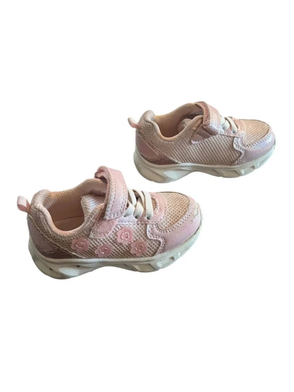 Carter’s Toddler Girls Size 6 Pink Light-Up Sneakers Floral